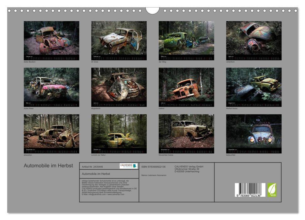 Automobile im Herbst (CALVENDO Wandkalender 2027)