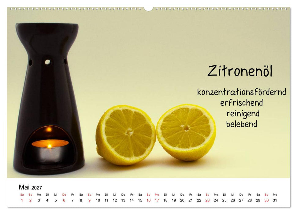 Aromatherapie - Düfte für die Seele (CALVENDO Wandkalender 2027)