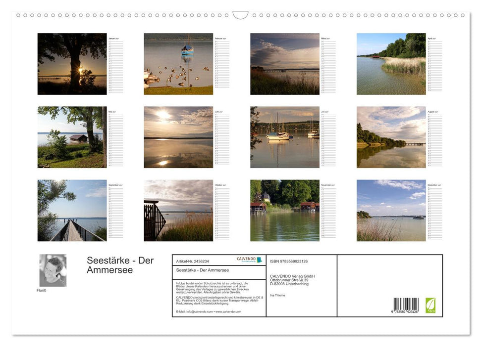 Seestärke - Der Ammersee (CALVENDO Wandkalender 2027)