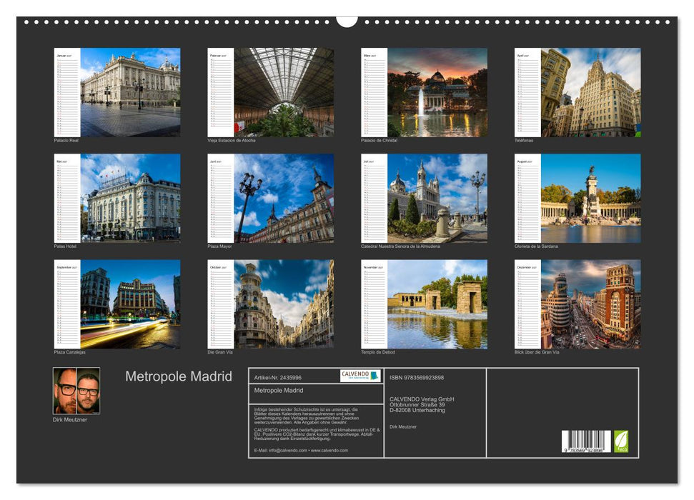 Metropole Madrid (CALVENDO Wandkalender 2027)