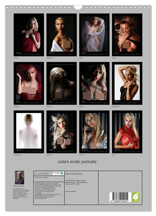 Julia's erotic portraits (CALVENDO Monthly Calendar 2027)