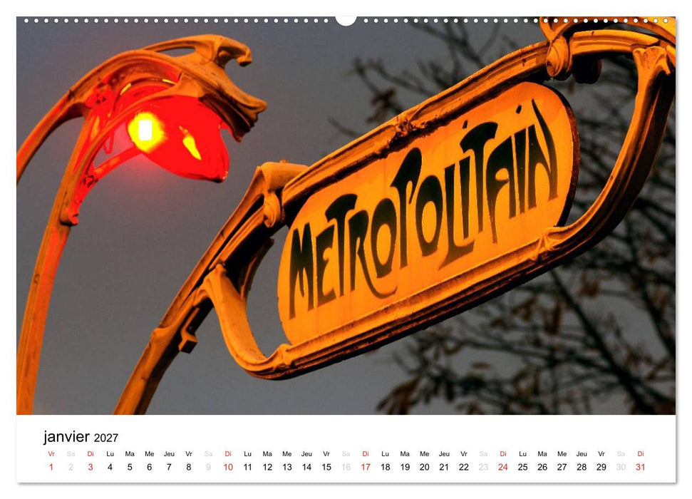 Paris Métropolitain (CALVENDO Calendrier supérieur 2027)