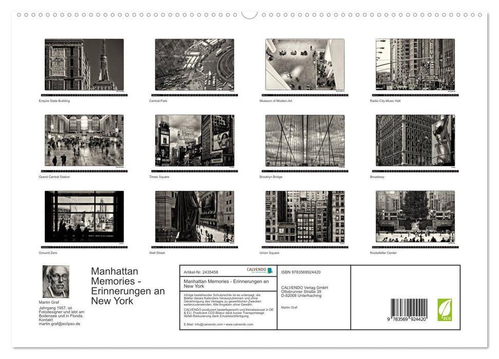 Manhattan Memories - Erinnerungen an New York (CALVENDO Premium Wandkalender 2027)