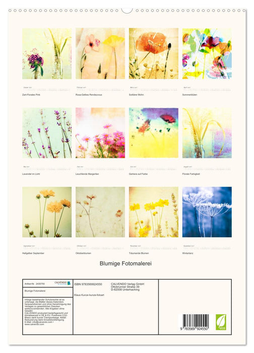Blumige Fotomalerei (CALVENDO Premium Wandkalender 2027)