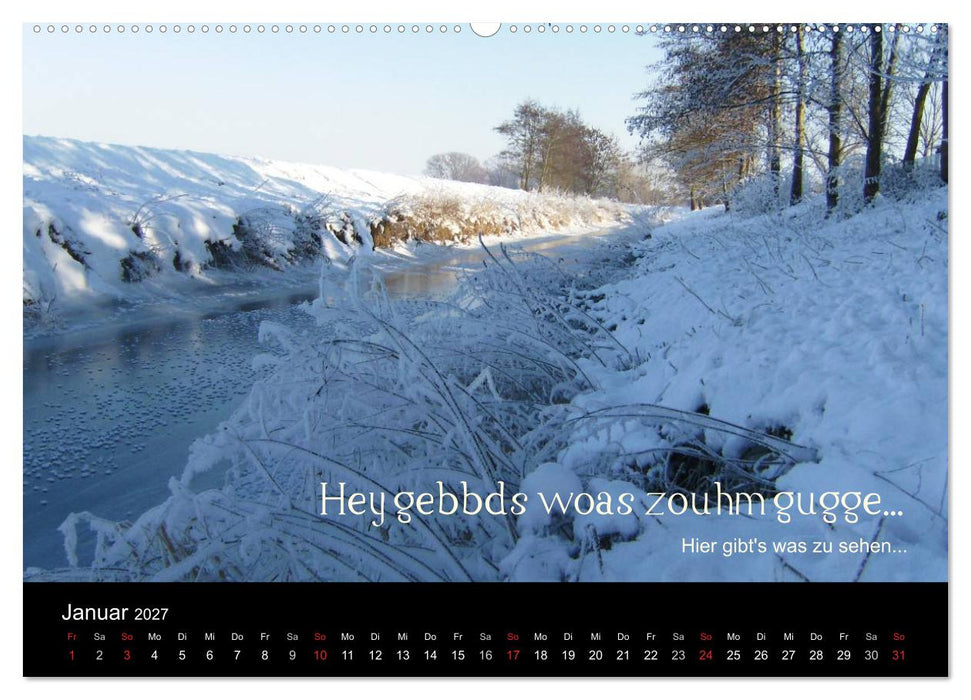 Die Wetterau mit Mundart-Statements (CALVENDO Wandkalender 2027)