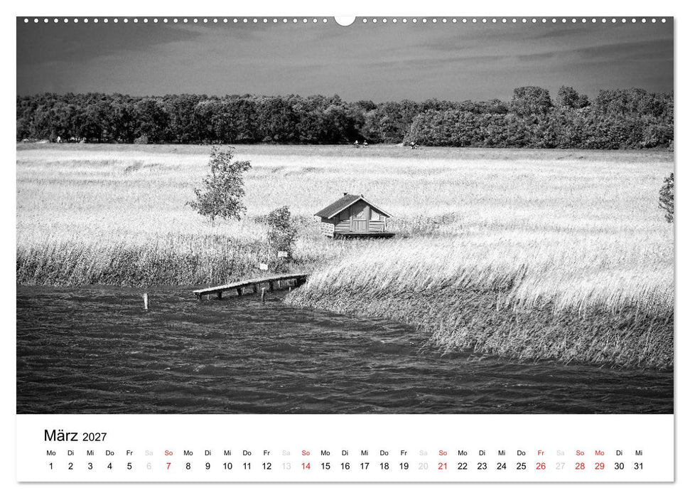 Ostseebad Zingst - Impressionen in Schwarz-Weiß (CALVENDO Wandkalender 2027)