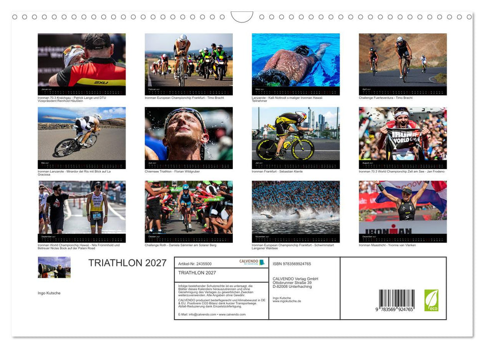 TRIATHLON 2027 (CALVENDO Wandkalender 2027)