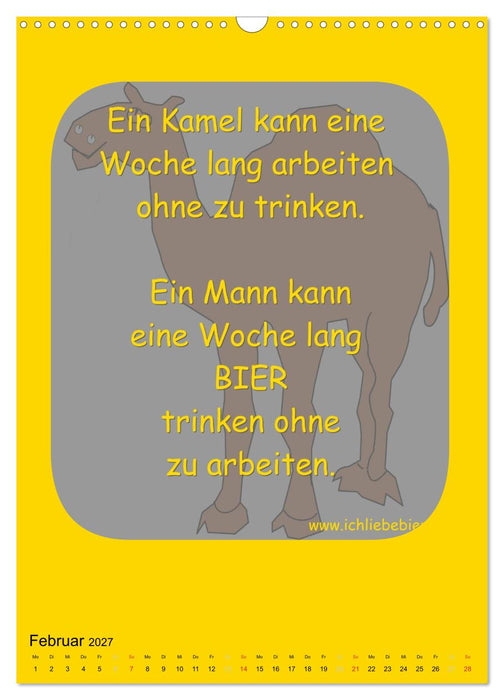 Ich liebe Bier (CALVENDO Wandkalender 2027)
