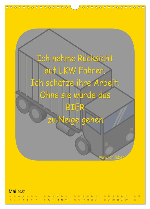 Ich liebe Bier (CALVENDO Wandkalender 2027)