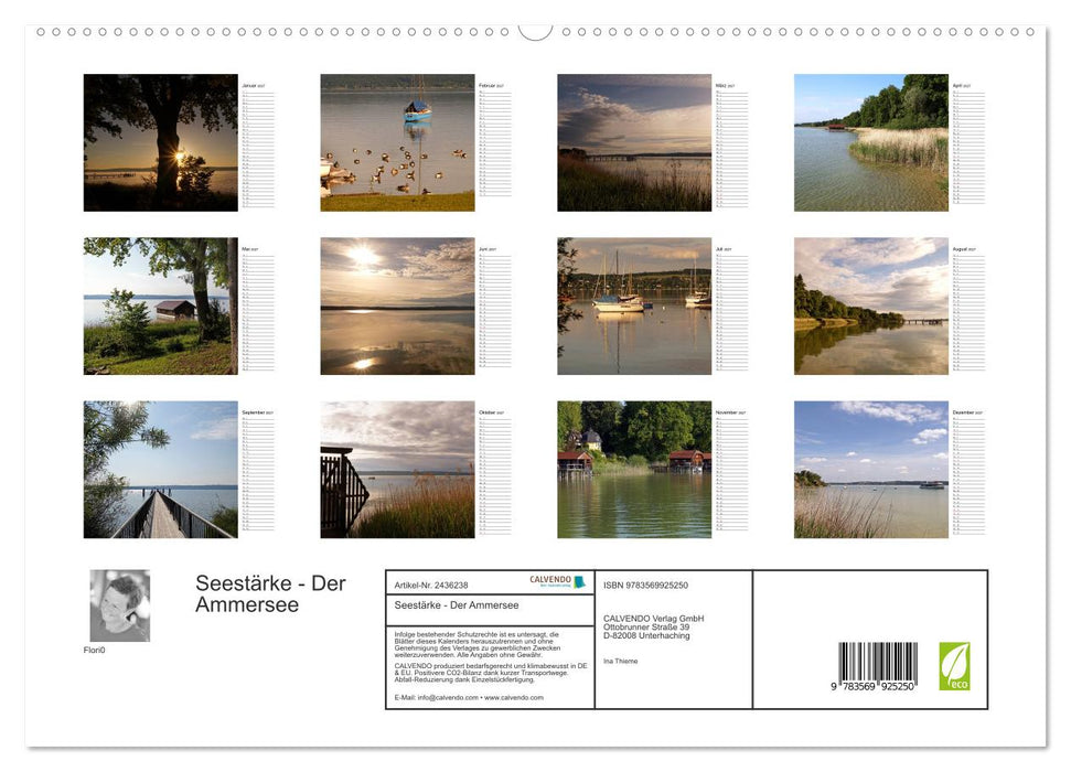 Seestärke - Der Ammersee (CALVENDO Premium Wandkalender 2027)