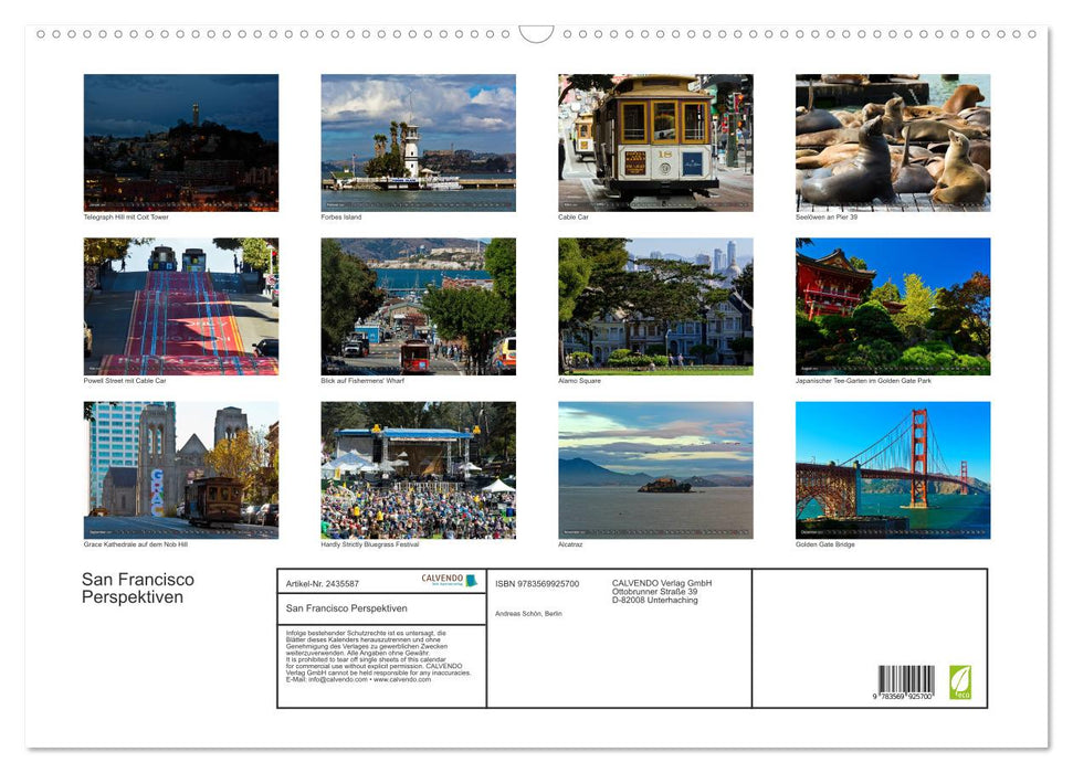 San Francisco Perspektiven (CALVENDO Wandkalender 2027)