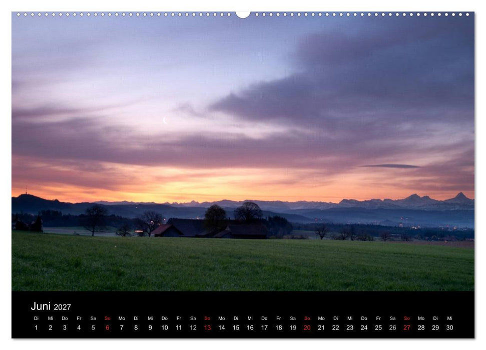 Lichtstimmungen Schweiz 2027 (CALVENDO Wandkalender 2027)