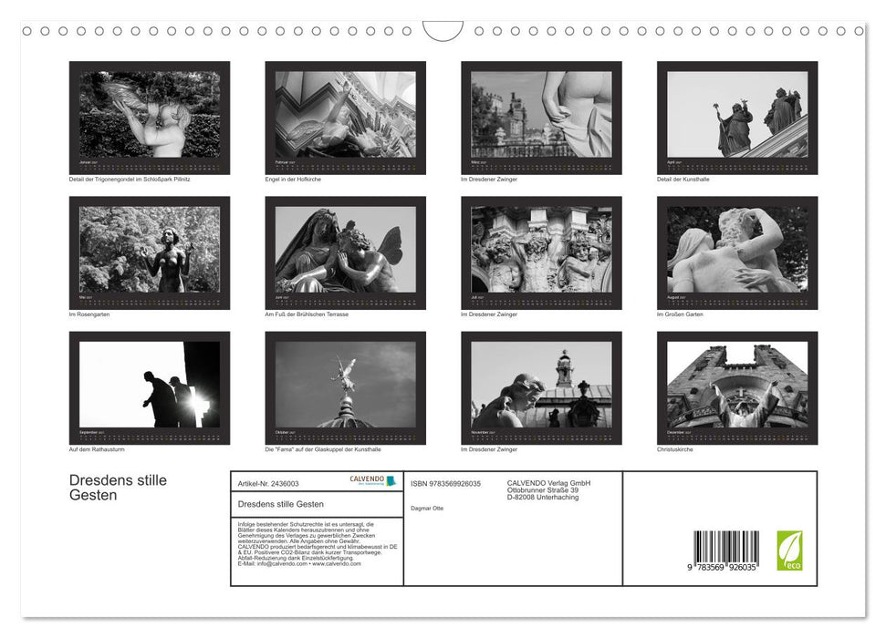 Dresdens stille Gesten (CALVENDO Wandkalender 2027)