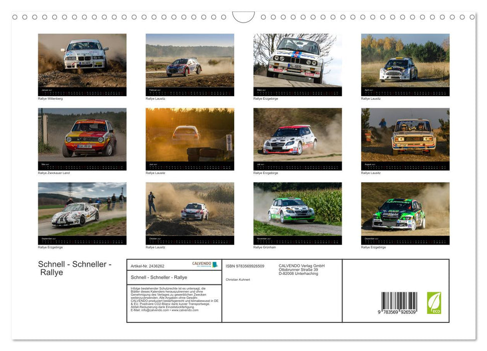 Schnell - Schneller - Rallye (CALVENDO Wandkalender 2027)