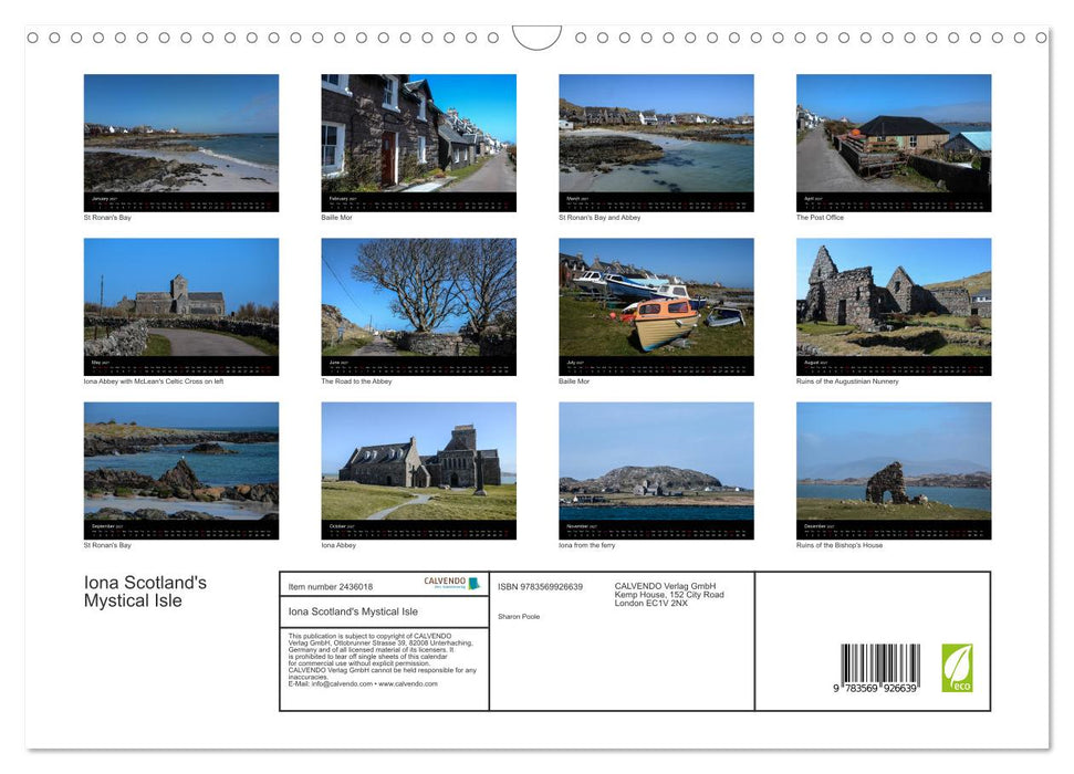 Iona Scotland's Mystical Isle (CALVENDO Monthly Calendar 2027)