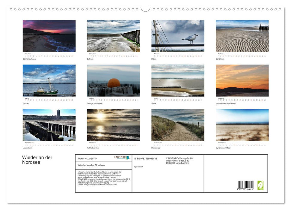 Wieder an der Nordsee (CALVENDO Wandkalender 2027)