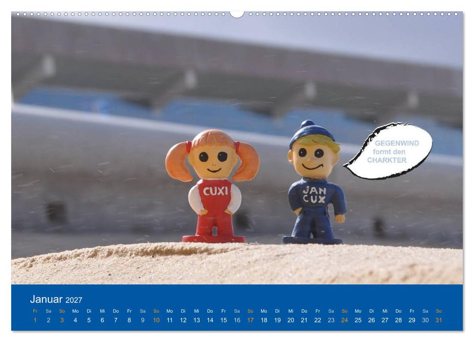 An der Waterkant mit Jan Cux und Cuxi (CALVENDO Premium Wandkalender 2027)