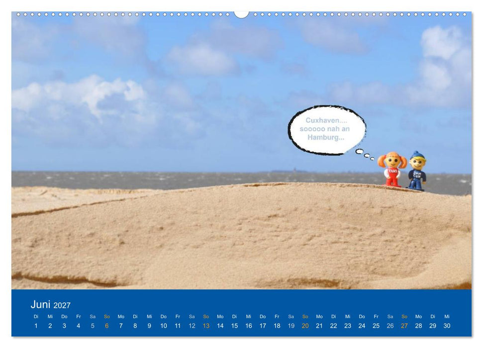 An der Waterkant mit Jan Cux und Cuxi (CALVENDO Premium Wandkalender 2027)