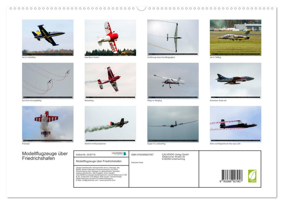 Modellflugzeuge über Friedrichshafen (CALVENDO Premium Wandkalender 2027)