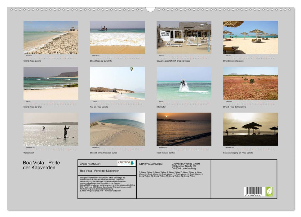 Boa Vista - Perle der Kapverden (CALVENDO Wandkalender 2027)