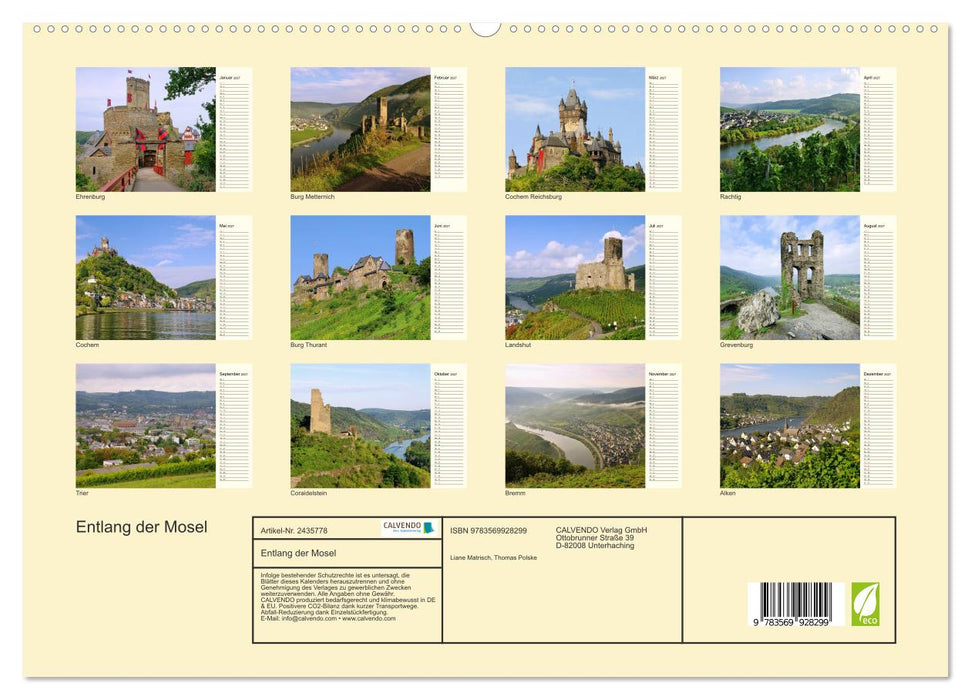 Entlang der Mosel (CALVENDO Premium Wandkalender 2027)