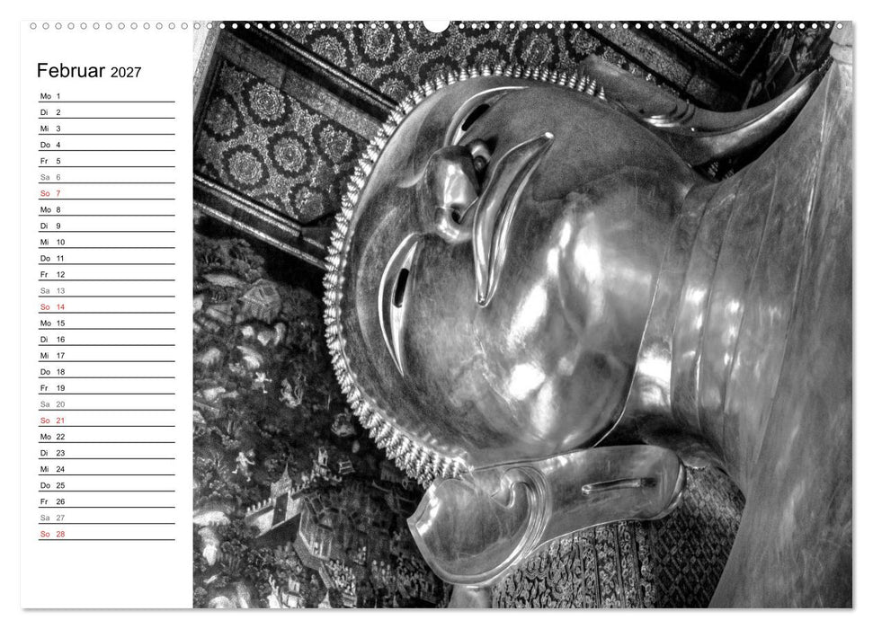 Bangkok Impressionen in Schwarz Weiß (CALVENDO Premium Wandkalender 2027)