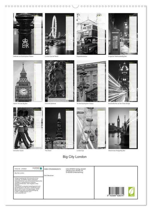 Big City London (CALVENDO Premium Wandkalender 2027)