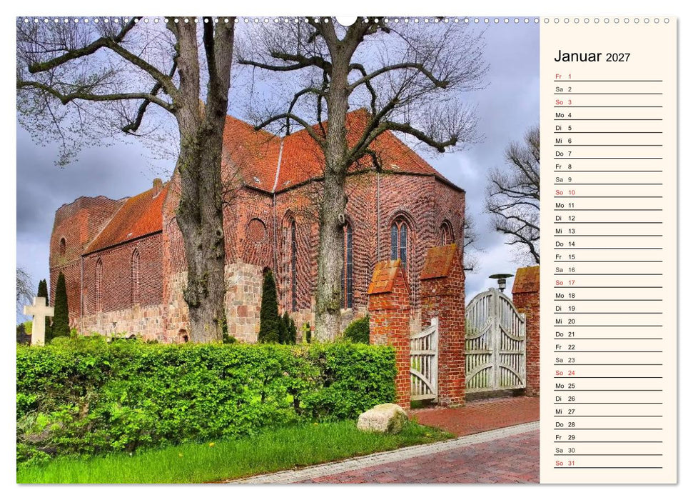 Kirchen in Ostfriesland (CALVENDO Premium Wandkalender 2027)