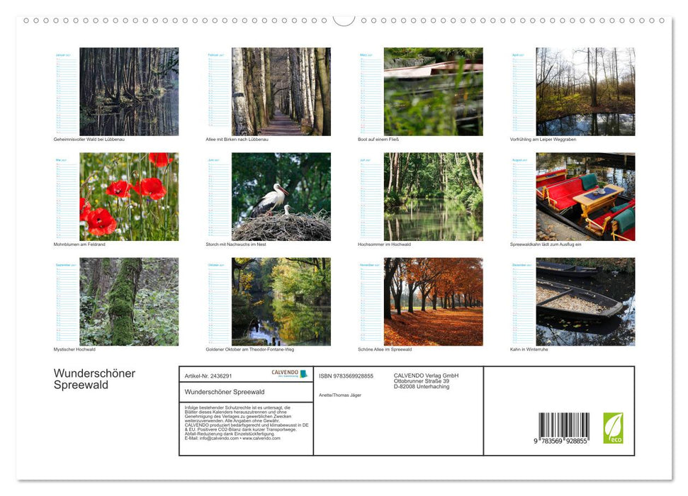 Wunderschöner Spreewald (CALVENDO Premium Wandkalender 2027)
