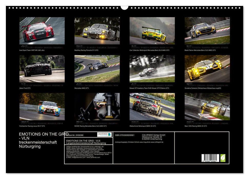EMOTIONS ON THE GRID - VLN Langstreckenmeisterschaft Nürburgring (CALVENDO Wandkalender 2027)