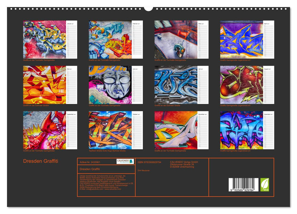 Dresden Graffiti (CALVENDO Premium Wandkalender 2027)
