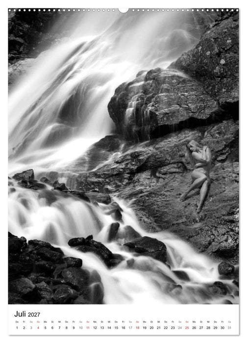 Akt am Wasserfall (CALVENDO Premium Wandkalender 2027)
