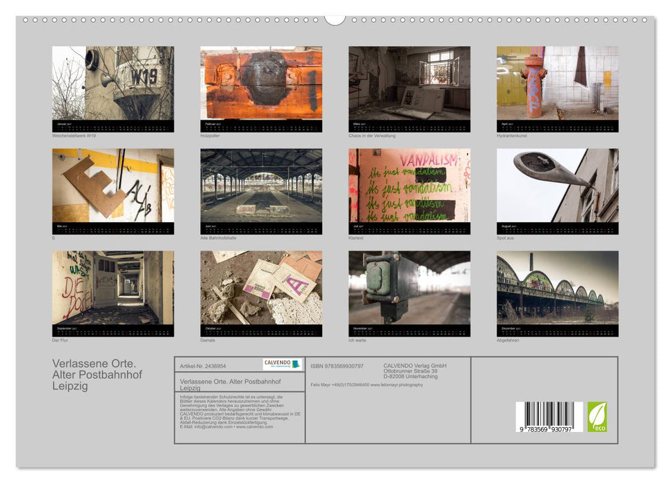 Verlassene Orte. Alter Postbahnhof Leipzig (CALVENDO Premium Wandkalender 2027)