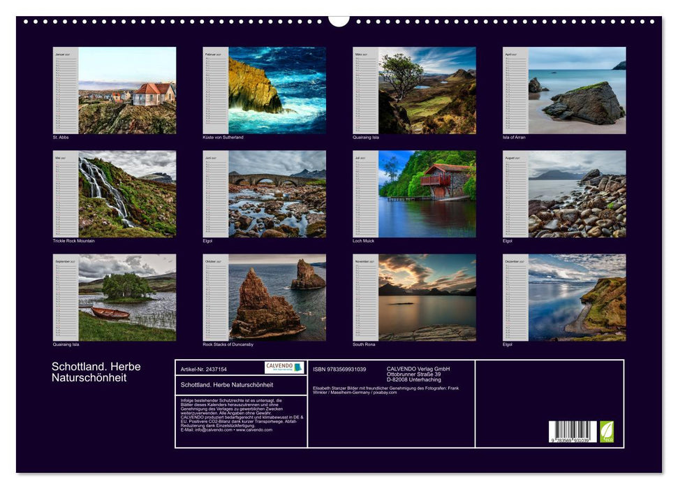 Schottland. Herbe Naturschönheit (CALVENDO Wandkalender 2027)