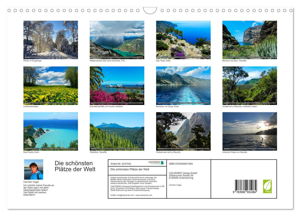 Die schönsten Plätze der Welt (CALVENDO Wandkalender 2027)