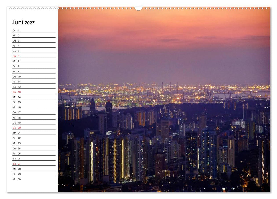 Singapur Stadt der Skylines (CALVENDO Wandkalender 2027)