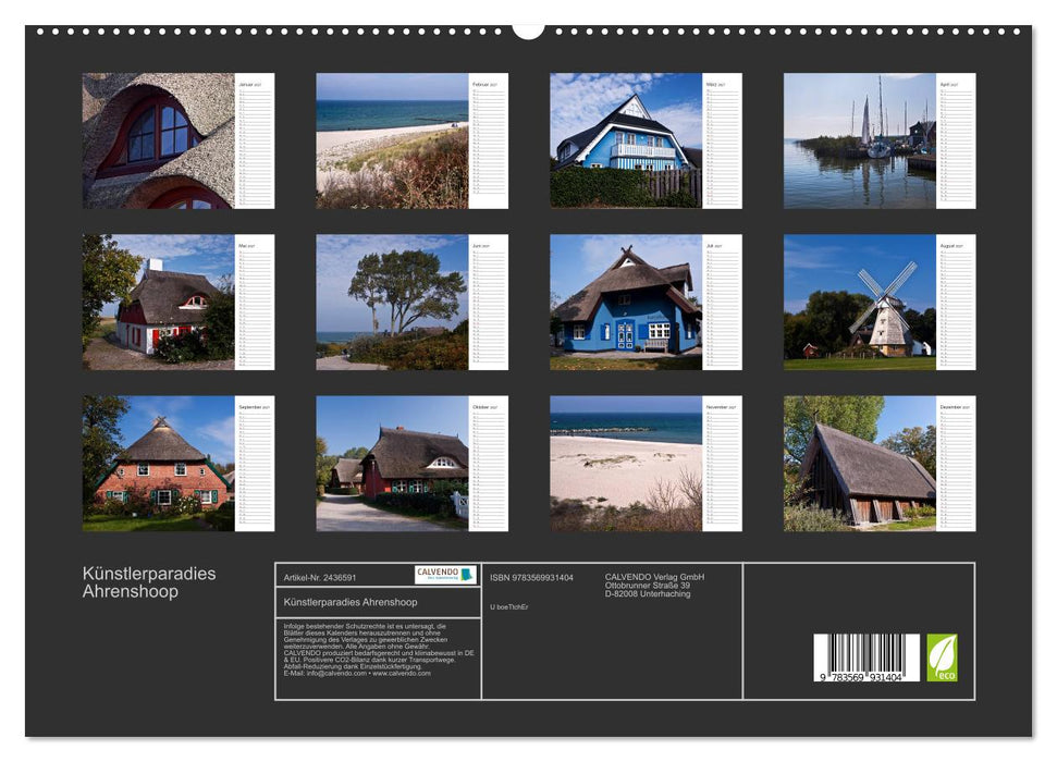 Künstlerparadies Ahrenshoop (CALVENDO Premium Wandkalender 2027)