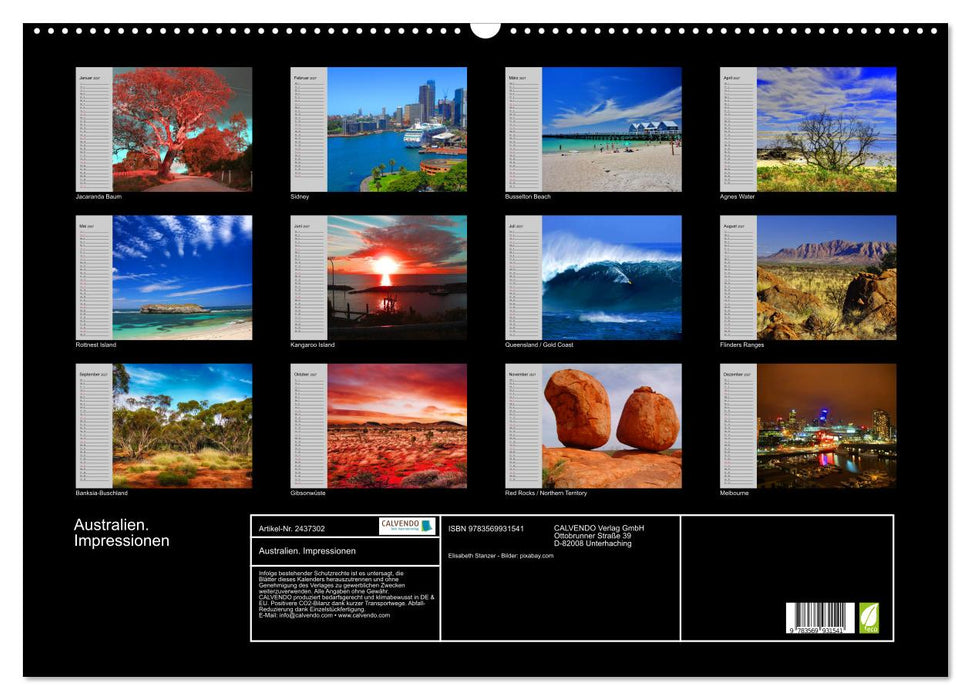 Australien. Impressionen (CALVENDO Wandkalender 2027)