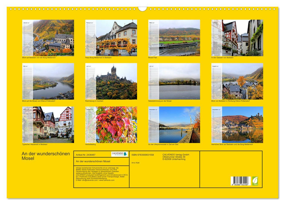 An der wunderschönen Mosel (CALVENDO Wandkalender 2027)
