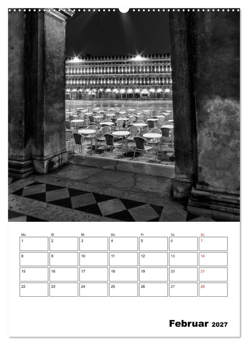 MONOCHROMES VENEDIG Klassische Momente (CALVENDO Premium Wandkalender 2027)