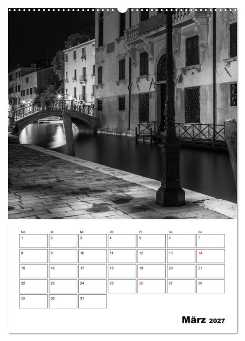 MONOCHROMES VENEDIG Klassische Momente (CALVENDO Premium Wandkalender 2027)