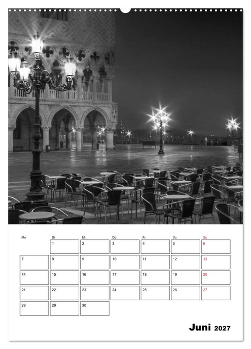 MONOCHROMES VENEDIG Klassische Momente (CALVENDO Premium Wandkalender 2027)