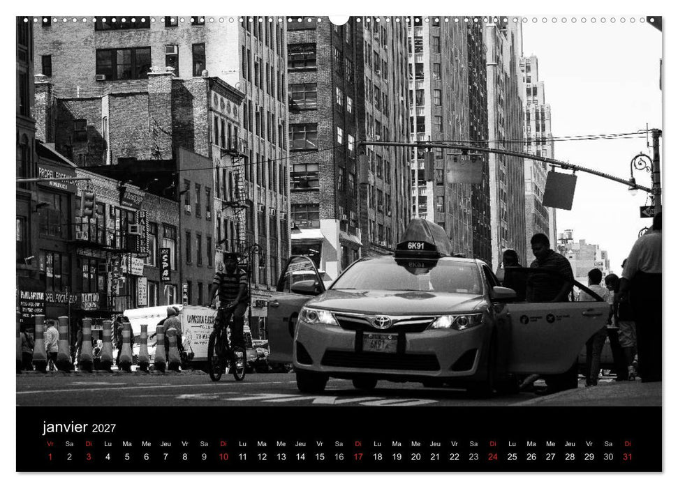 New York en noir et blanc (CALVENDO Calendrier supérieur 2027)