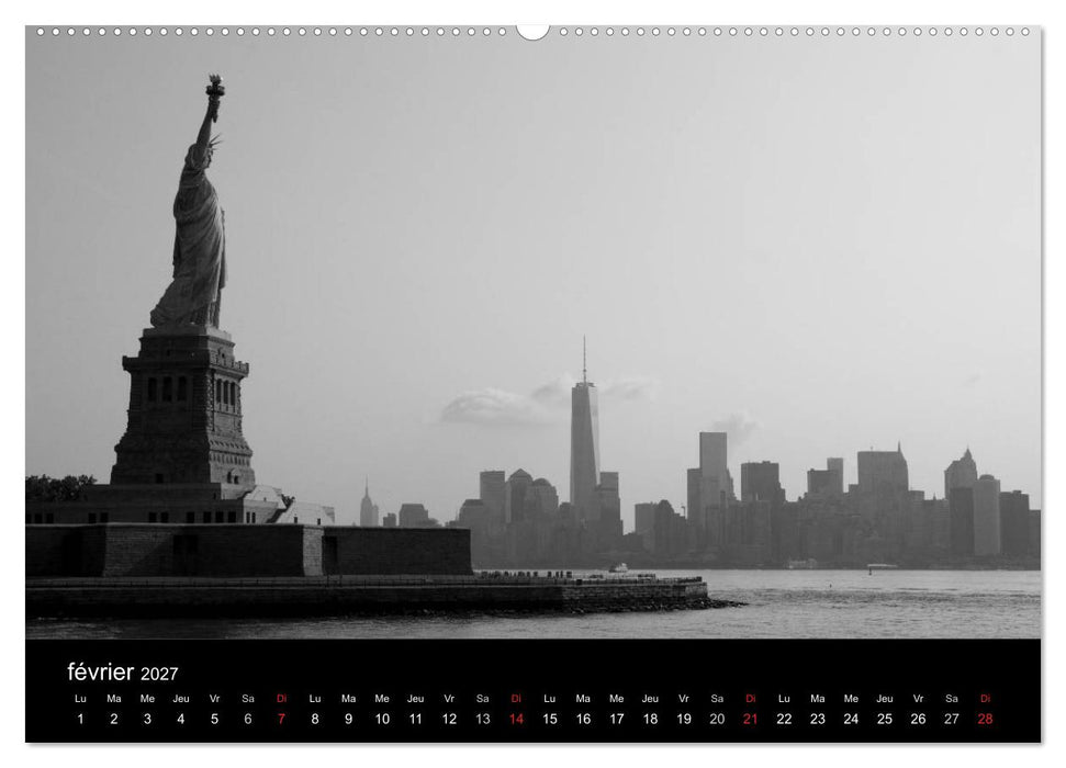 New York en noir et blanc (CALVENDO Calendrier supérieur 2027)