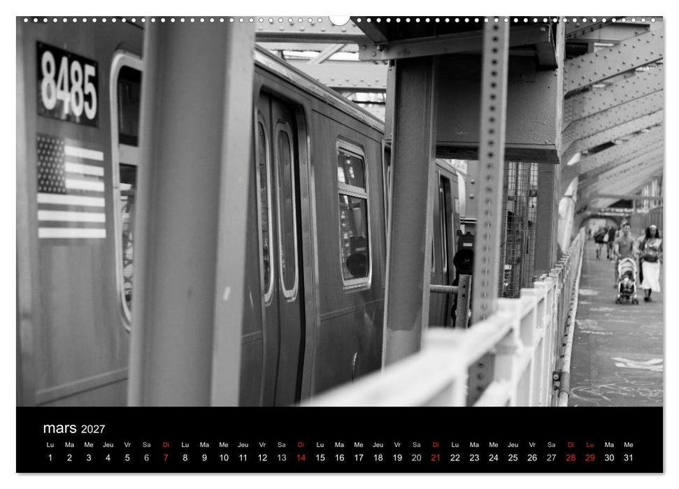 New York en noir et blanc (CALVENDO Calendrier supérieur 2027)