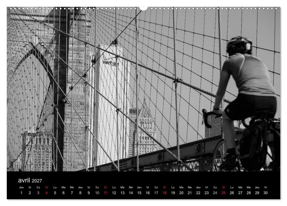 New York en noir et blanc (CALVENDO Calendrier supérieur 2027)