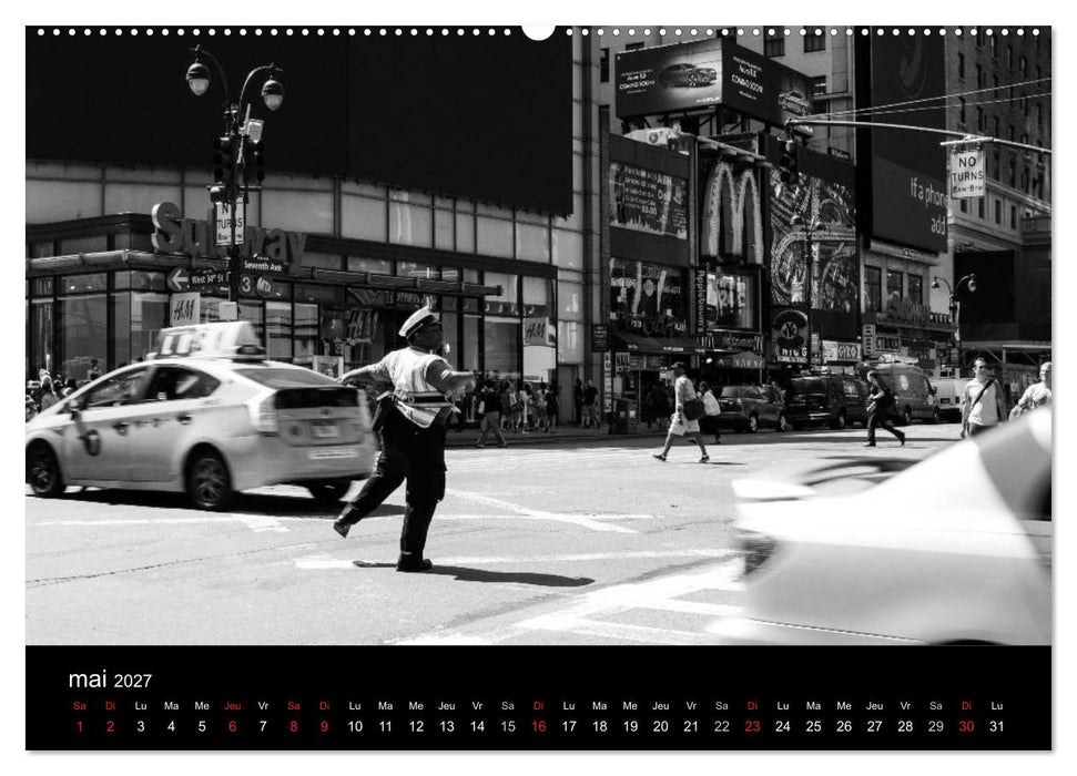 New York en noir et blanc (CALVENDO Calendrier supérieur 2027)
