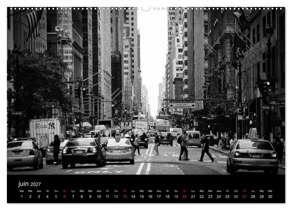 New York en noir et blanc (CALVENDO Calendrier supérieur 2027)
