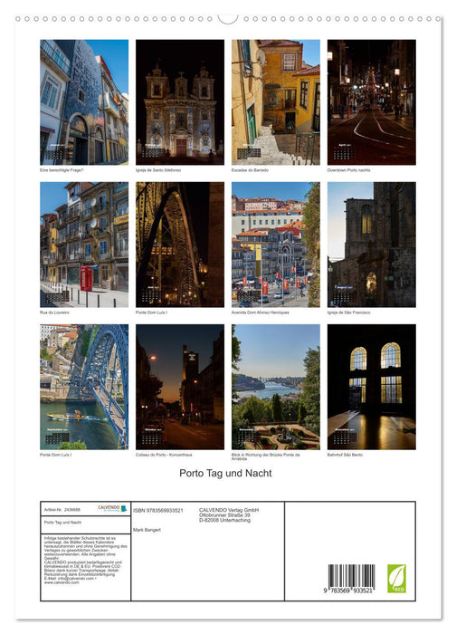 Porto Tag und Nacht (CALVENDO Premium Wandkalender 2027)