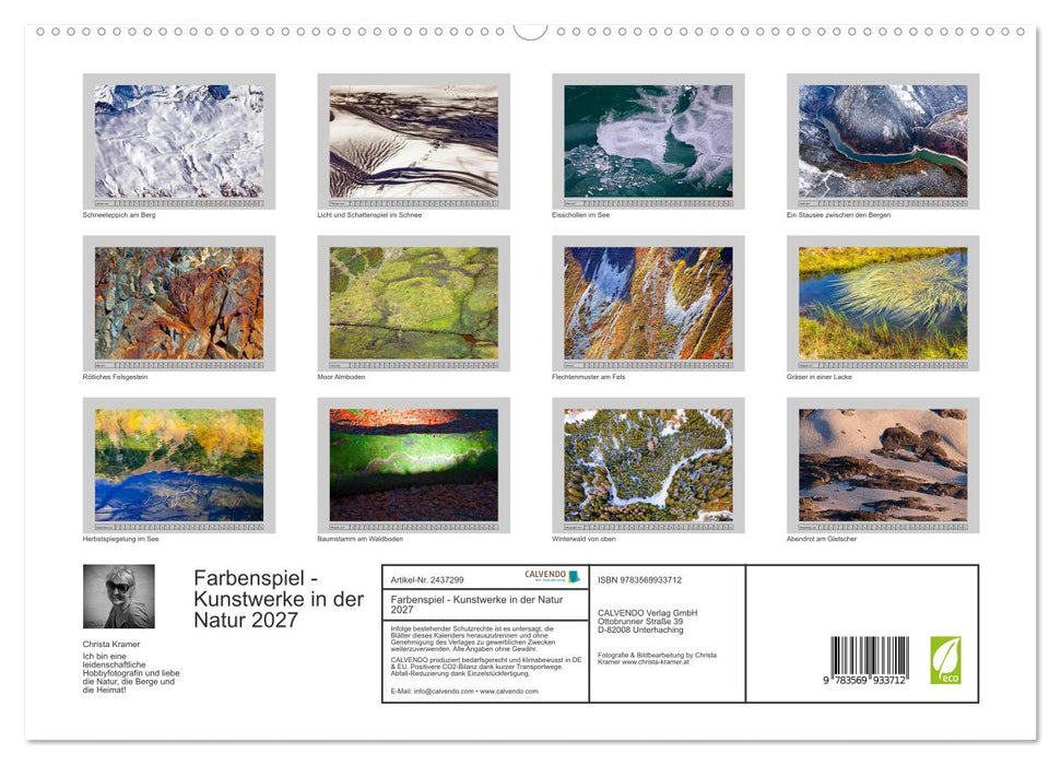 Farbenspiel - Kunstwerke in der Natur 2027 (CALVENDO Premium Wandkalender 2027)